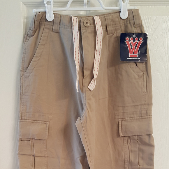 BOYS Cargo Pants Khaki Wes & Willy NWT Youth Sizes Casual Sport - Picture 1 of 3